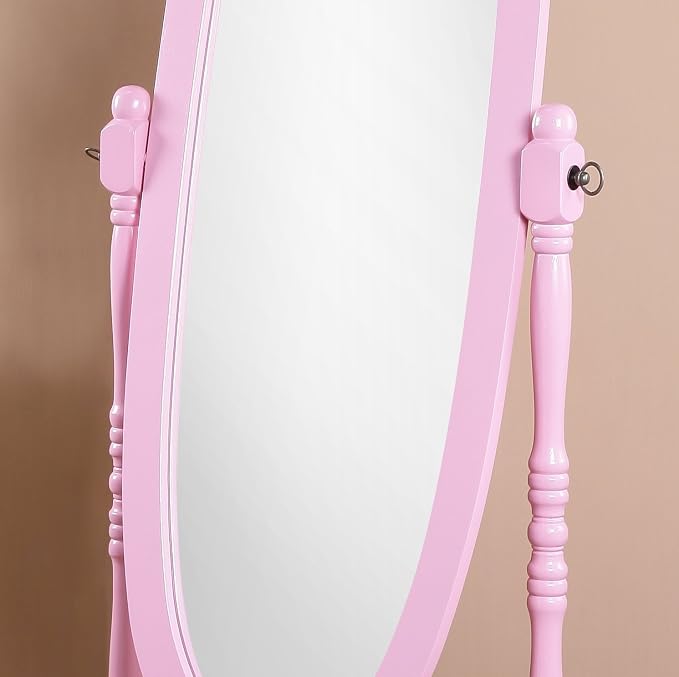 Roundhill Furniture Queen Anna Style Floor Cheval Mirror - Image 2