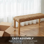 Solid Wood Acacia Indoor Bench - Image 7