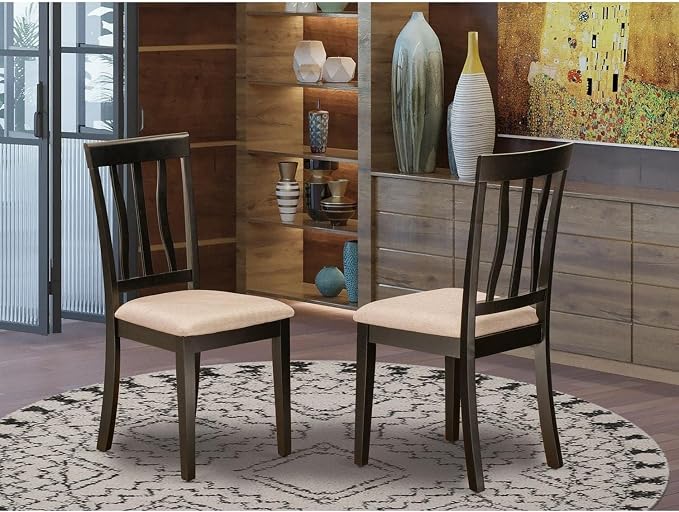 East West Furniture ANC-CAP-C Antique Kitchen Dining Chairs - Image 2