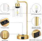 Innqoo Industrial Table Lamp for Bedroom Set of 2 - Image 4