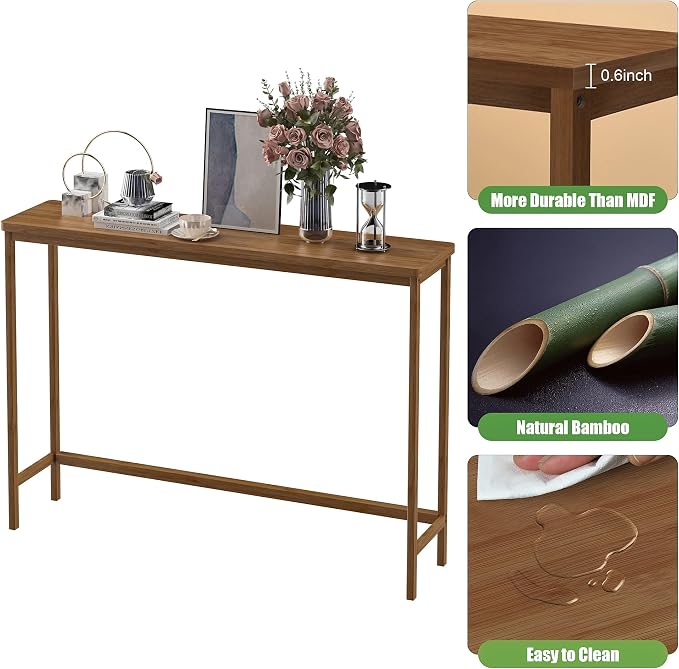 VASMIA Console Table, Entryway Table, Narrow Sofa Table, Living Room - Image 5