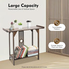 Entryway Table, 2 Tiers Freestanding Chinese Style Vintage Console Large - Image 6