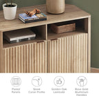 mopio Brooklyn Corner Storage Cabinet, Mid Century Modern Buffet, Entertainment - Image 3