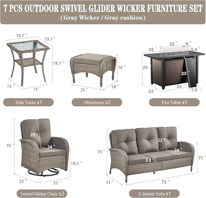 Belord 8 Piece Patio Furniture Set - Image 2