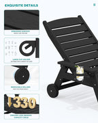 SERWALL Patio Chaise Lounge Chair Set of 2 - Image 5