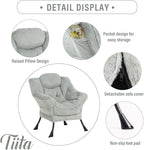 Tiita Lazy Chair with Ottoman, Comfy Leisure Sofa Armchair with Ottoman - Image 6