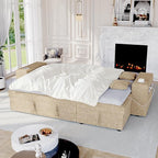 90 Inch Modular Sectional Sleeper Sofa Bed, 4 in 1 Pull Out Couch Bed - Image 2
