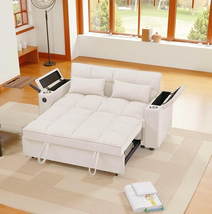 oaaktu 65''Convertible Sleeper Sofa Bed, 3-in-1 Pull Out Couch Bed by Unknown