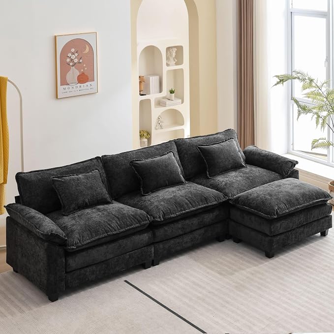 Oprisen 120" Modular Sectional Sofa, Comfy Cloud Couch Sectional Sofa by Oprisen