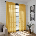 SpaceDresser Check Sheer Curtains 72 Inches Long - Image 6