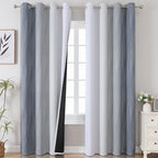 Grey and Greyish White Ombre Blackout Curtains by ESTELARTEXTILER