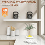 Dreamland White Floating Shelves 36 Inch Long, 8 Inch Deep Floating Shelves - Image 4