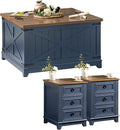 Joaxswe Farmhouse Coffee Table Set of 3, Furniture Set, Coffee Table by Joaxswe