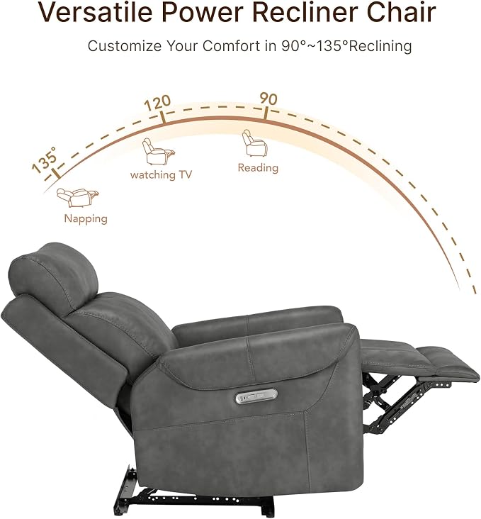 KISLOT Leather Recliner Chair for Adults Wall Hugger RV Recliner - Image 4