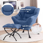 Tiita Lazy Chair with Ottoman, Comfy Leisure Sofa Armchair with Ottoman - Image 4