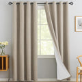 Yakamok Natural Linen Textured Curtains 84 Inches Long by Yakamok