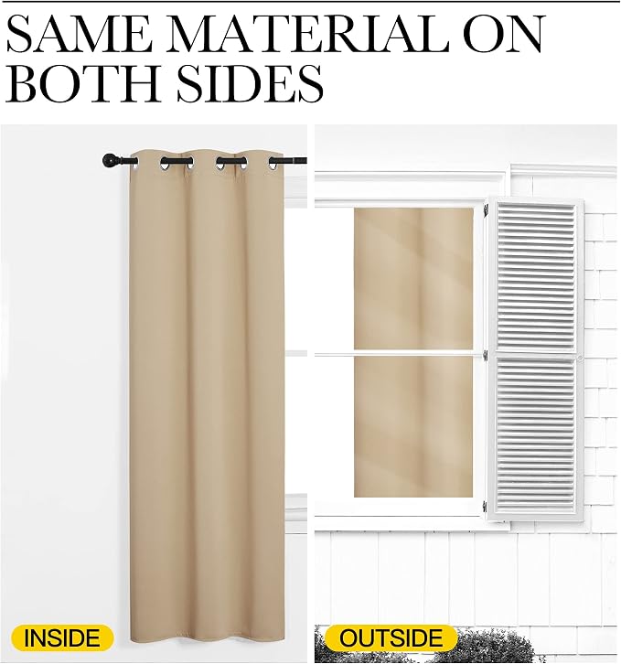 NICETOWN Room Darkening Draperies Window Curtain Panels, Thermal Insulated - Image 5