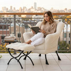 Tiita Lazy Chair with Ottoman, Comfy Leisure Sofa Armchair with Ottoman - Image 3