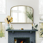 36"X28" Arched Mirror, Metal Beaded Frame Mirror - Image 4