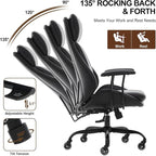 E-Motie Office Chair, Leather Desk Chair - Image 6