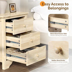 Bonnlo Unfinished Rubber Wood Night Stand Set 2 - Image 6