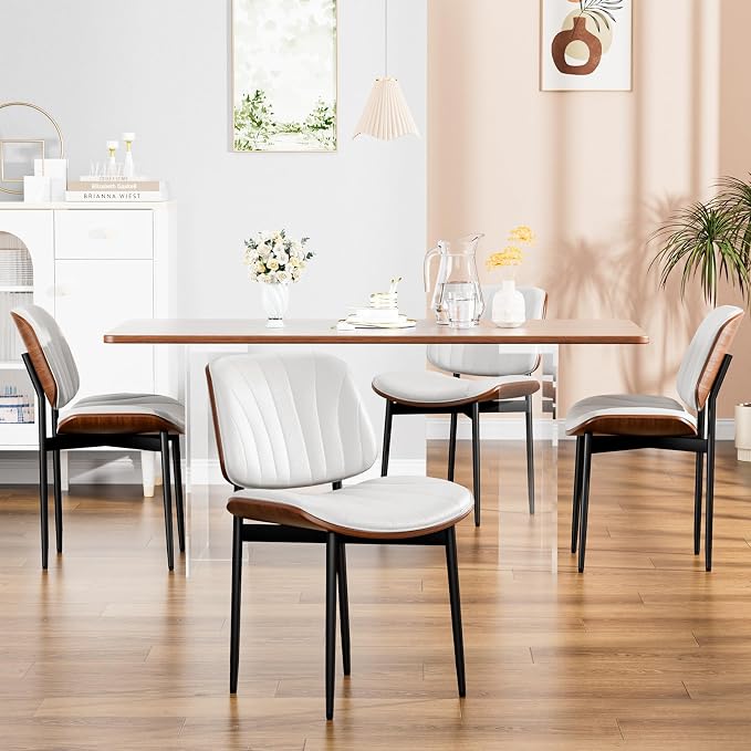 YaFiti Dining Chairs Set of 2, Dining Room and Kitchen Chairs, Mid Century - Image 3