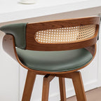 Set of 3 Rattan Swivel Bar Stools - Image 8