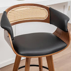Set of 3 Rattan Swivel Counter Stools - Image 6