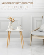 FORAOFUR Small Side Table, Quick Assembly End Furniture - Image 4