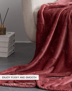 KMUSET Fleece Blanket Throw Size Coral Lightweight Super Soft Cozy Luxury Bed - Image 3