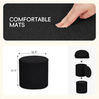 PINPLUS Ottoman with Stroage Round Boucle Ottoman and Tray Sherpa Removable - Image 3