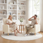 COLAMY Mid-Century Modern Upholstered Accent Chair - Image 9