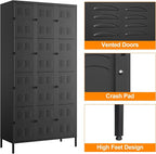 Metal Locker Storage Locker, Assemble Required - Image 4