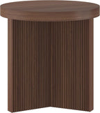 Henn&Hart 22'' Fluted Scandinavian Round End Table Ribbed Side Table, Nightstand - Image 7