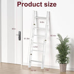 Honest Blanket Ladders for The Living Room, 6-Tier Blanket Holder, Wall-Leaning - Image 3