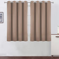 Cappuccino Blackout Curtains/52 x 45 Inch Length Set of 2 Panels Grommet Short by Lemomo