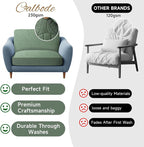 CALBODE 12Pcs Stretch Couch Cushion Covers, Water Resistant Outdoor Sofa - Image 5