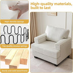 Oversized Accent Chair with Armrest Organizer, Comfy Living Room Chairs with - Image 7