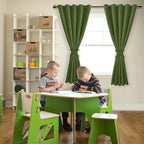 Room Darkening Curtains for Bedroom Olive Green 60x72 Inch 2 Panels | Thermal - Image 6