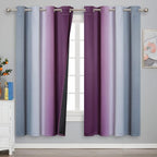 Purple and Grey Ombre Blackout Curtains - Image 2