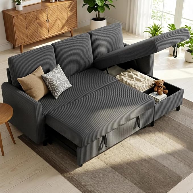 JAMFLY Pull Out Sleeper Sofa Bed by JAMFLY