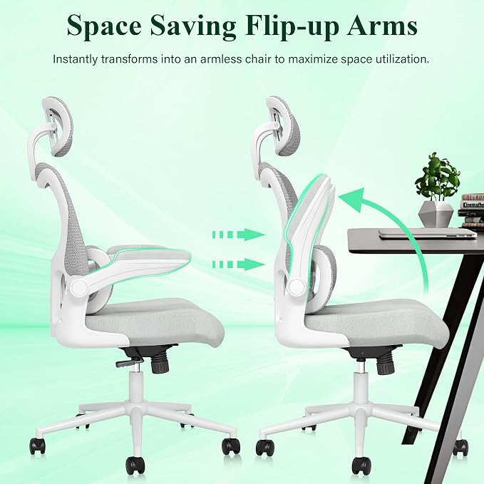 SUNNOW Ergonomic Office Chair, Comfy Mesh Desk Chair, High Back Computer Gaming - Image 6