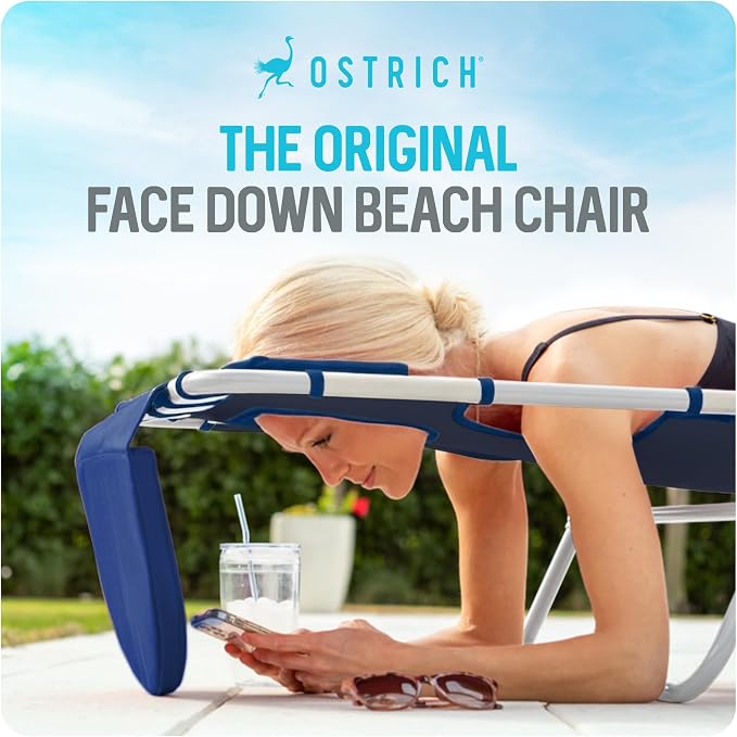 Ostrich Beach Lounge Chair, Folding & Reclining Outdoor Chaise Lounger - Image 5