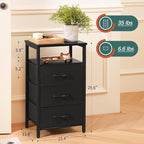 Yoobure Night Stand with Charging Station, 16 Colors LED Nightstand with USB - Image 3