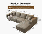 135.4" Cloud Modular Sectional Sofa Couch - Image 2
