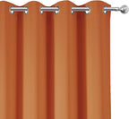 Blackout Curtains 66 x 84 inch/Orange Curtains Set of 2 Panels/Thermal - Image 7