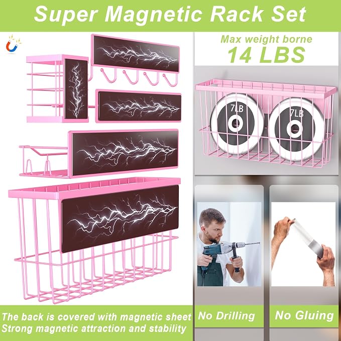 Magnetic Spice Rack for Refrigerator, 7 Pack Magnetic Fridge Shelf for Kitchen - Image 3
