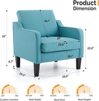 VINGLI Accent Chairs for Living Room Mid Century Modern Chair Sofa Chair - Image 2