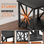 GreenForest End Table with 2-Tier Storage Shelf, 19.7 inch Side Table - Image 5