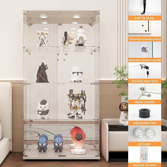 LFT HUIMEI2Y Glass Display Cabinet 4-Shelf - Image 2